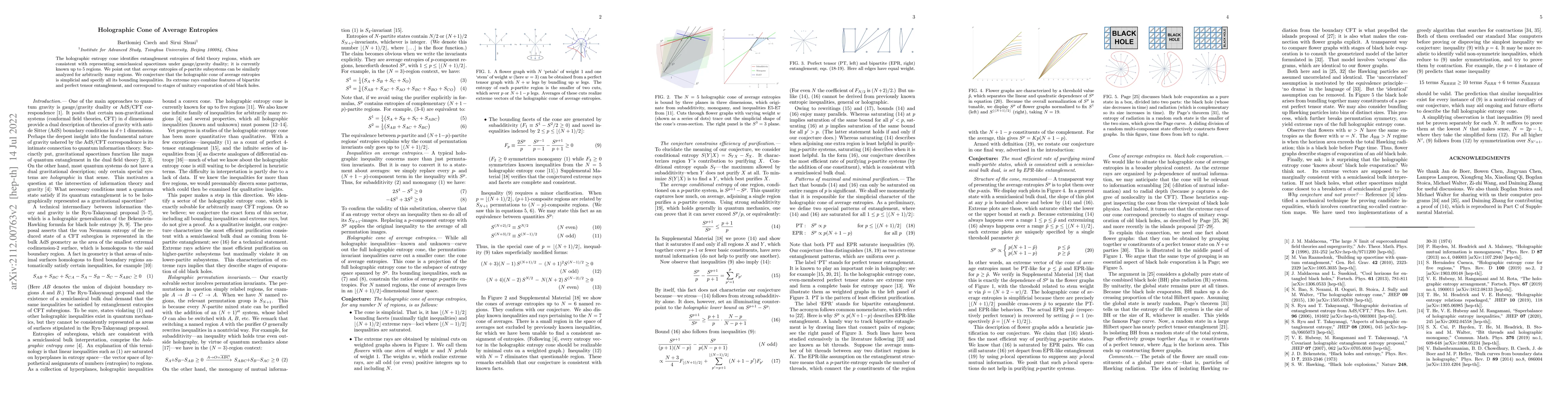 Thumbnail for Holographic Cone of Average Entropies