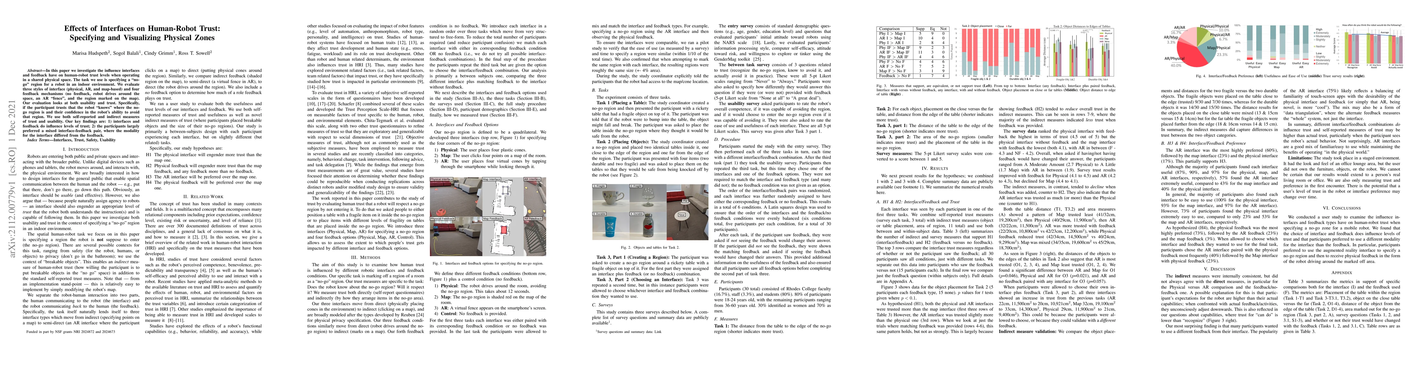 Thumbnail for Effects of Interfaces on Human-Robot Trust: Specifying and Visualizing
  Physical Zones
