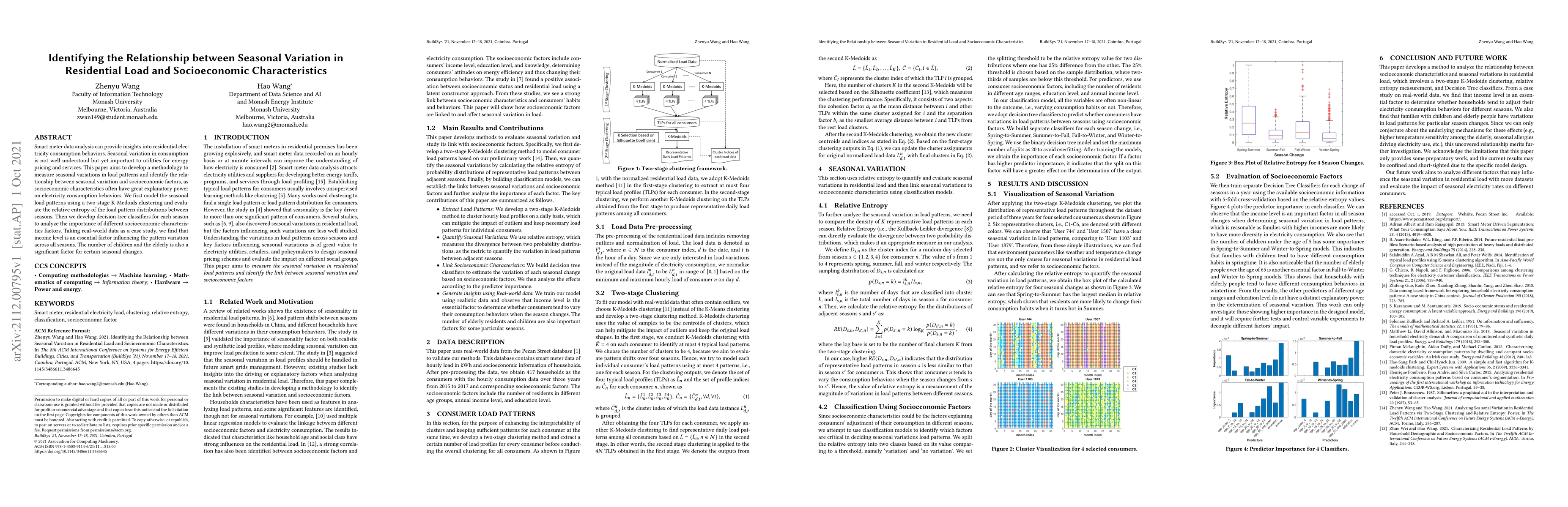 Thumbnail for Identifying the Relationship between Seasonal Variation in Residential
  Load and Socioeconomic Characteristics