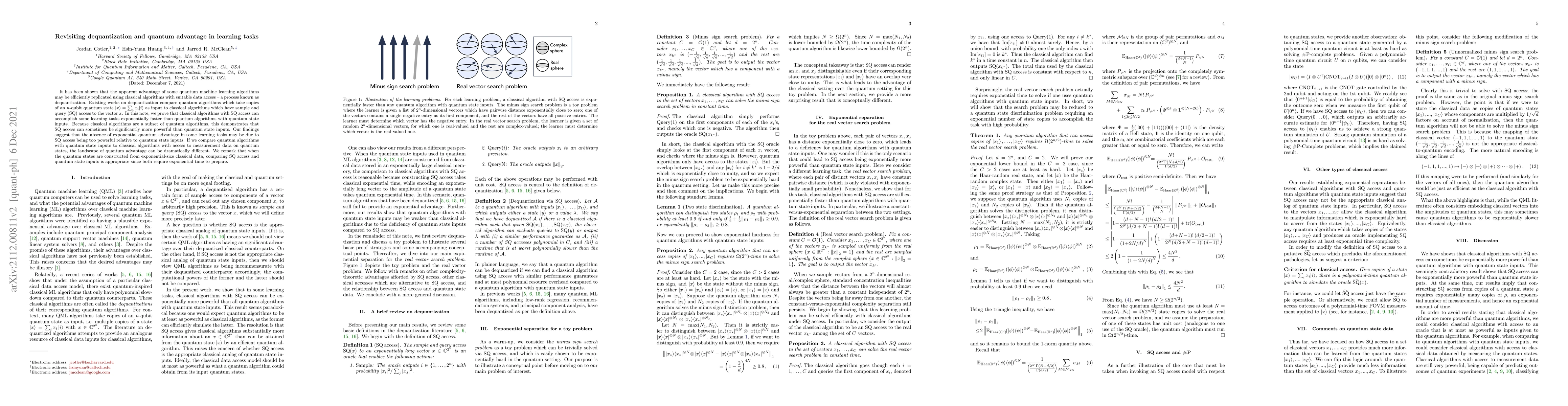 Thumbnail for Revisiting dequantization and quantum advantage in learning tasks