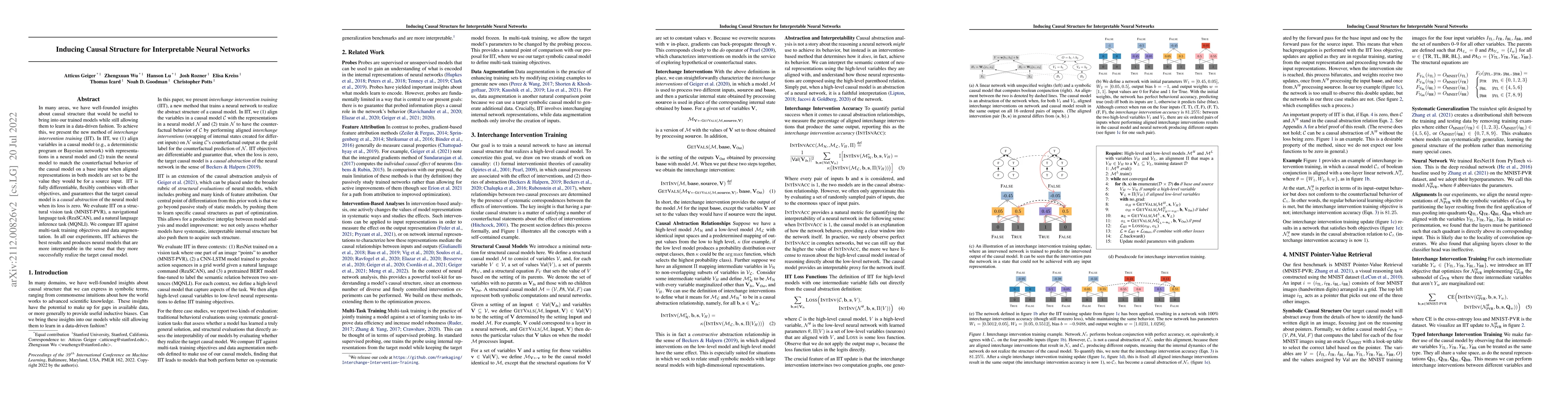 Thumbnail for Inducing Causal Structure for Interpretable Neural Networks
