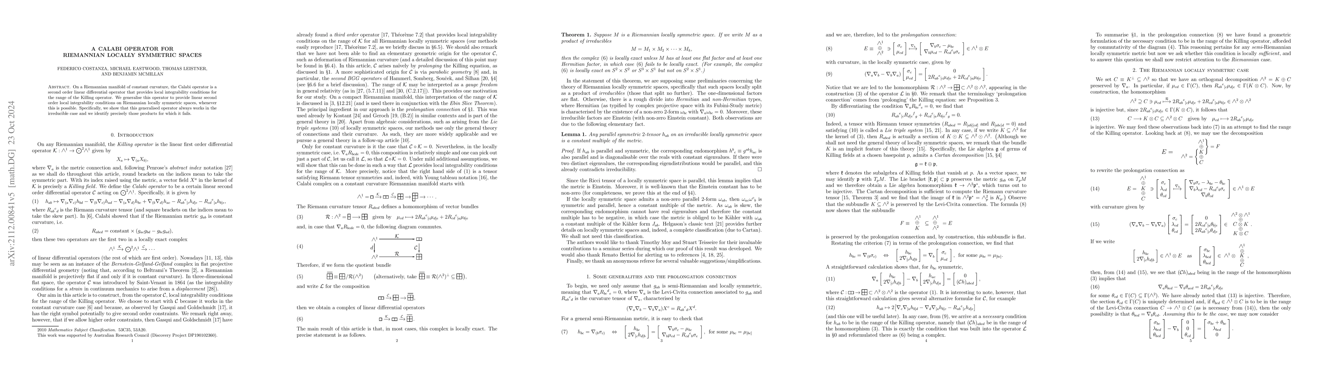Thumbnail for A Calabi operator for Riemannian locally symmetric spaces