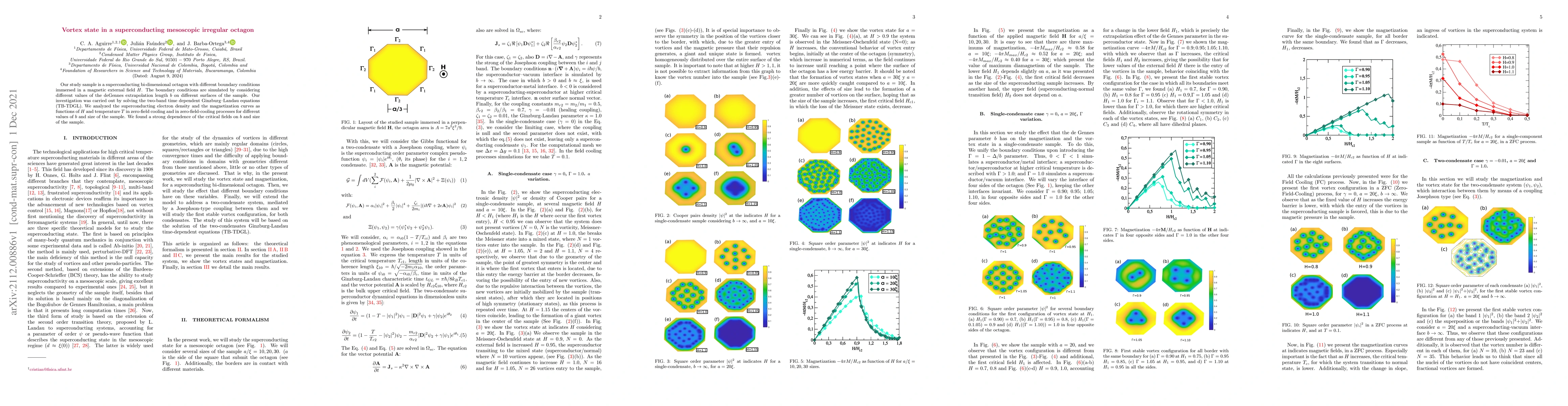 Thumbnail for Vortex state in a superconducting mesoscopic irregular octagon
