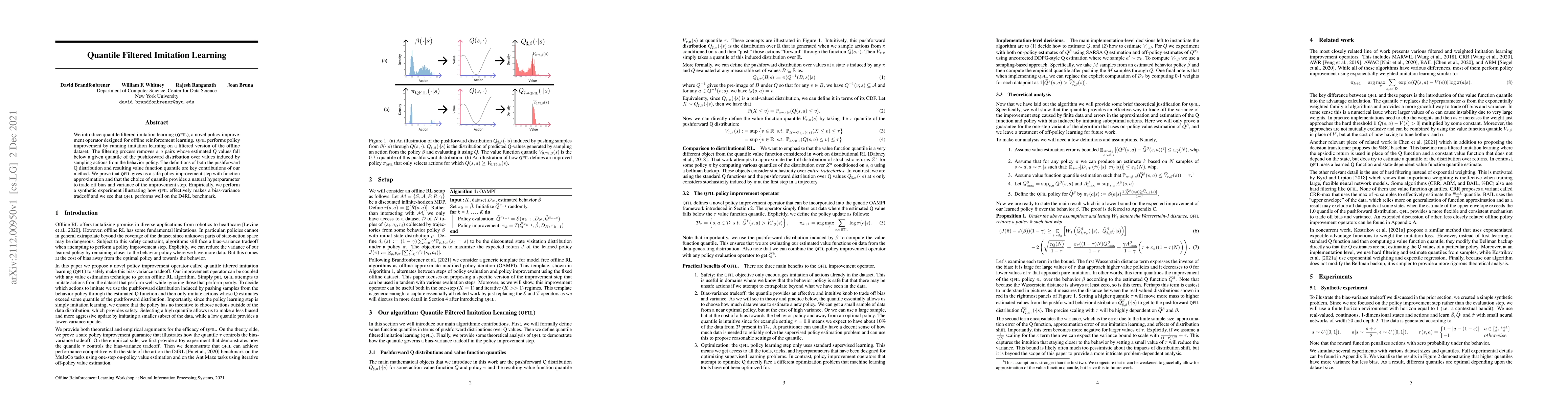 Thumbnail for Quantile Filtered Imitation Learning