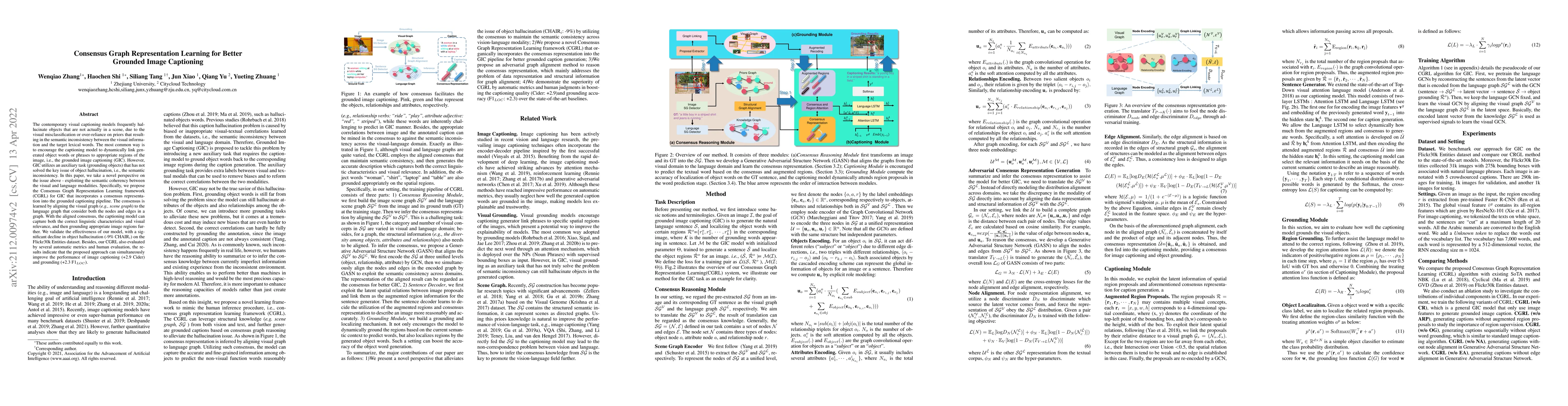 Thumbnail for Consensus Graph Representation Learning for Better Grounded Image
  Captioning