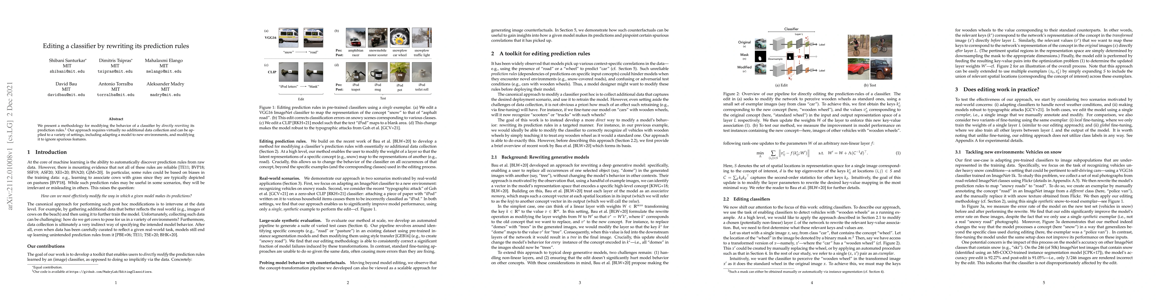 Thumbnail for Editing a classifier by rewriting its prediction rules