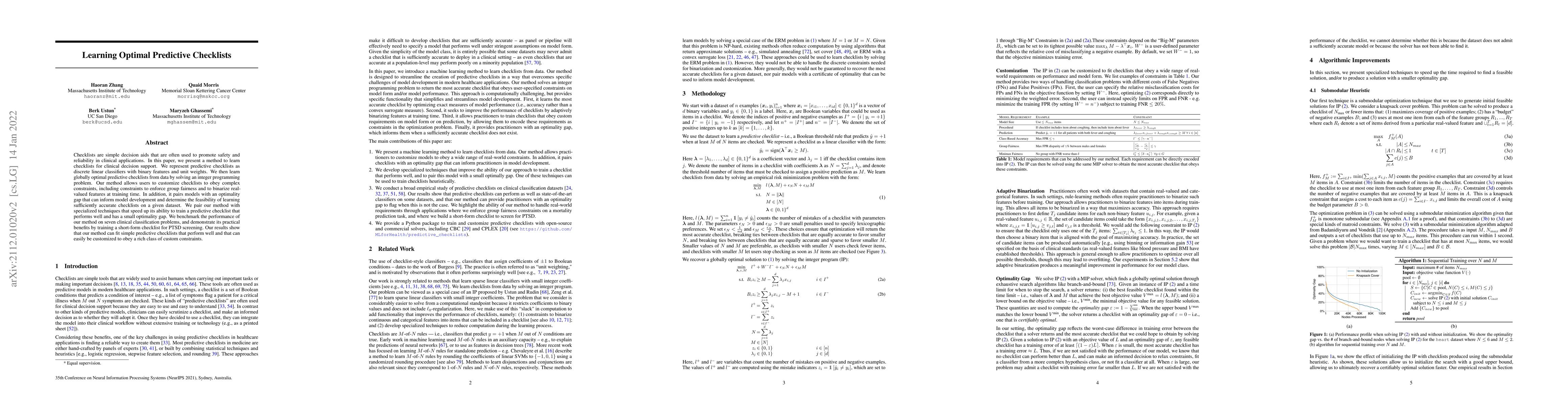 Thumbnail for Learning Optimal Predictive Checklists