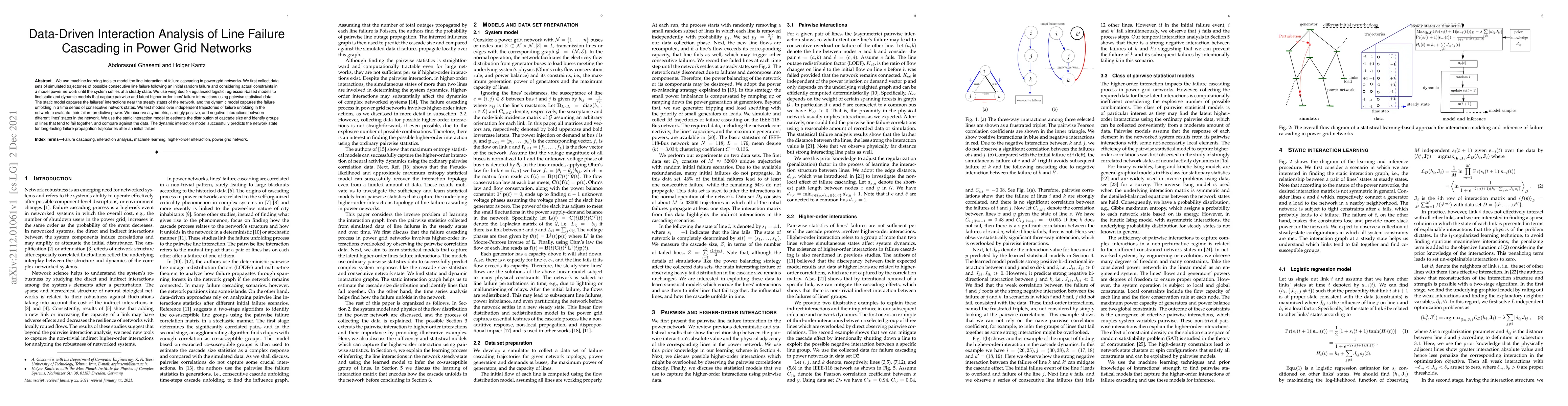 Thumbnail for Data-Driven Interaction Analysis of Line Failure Cascading in Power Grid
  Networks