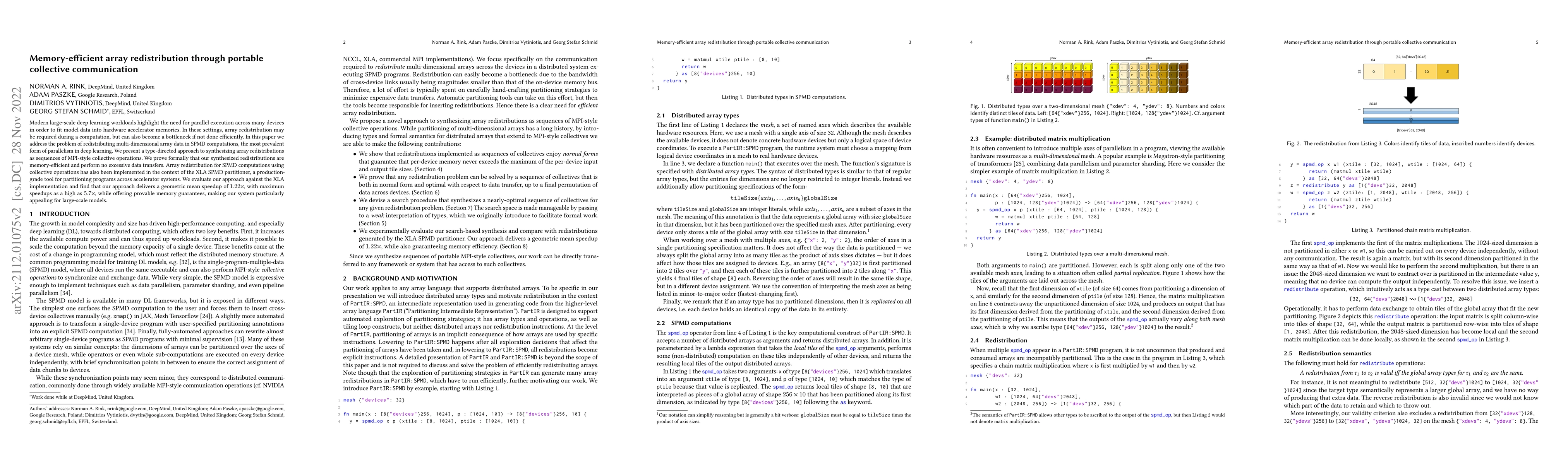 Thumbnail for Memory-efficient array redistribution through portable collective
  communication