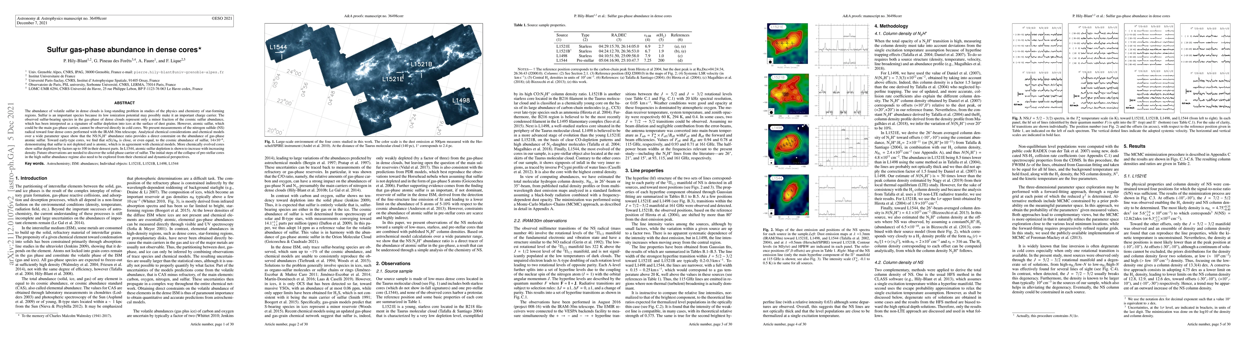 Thumbnail for Sulfur gas-phase abundance in dense cores