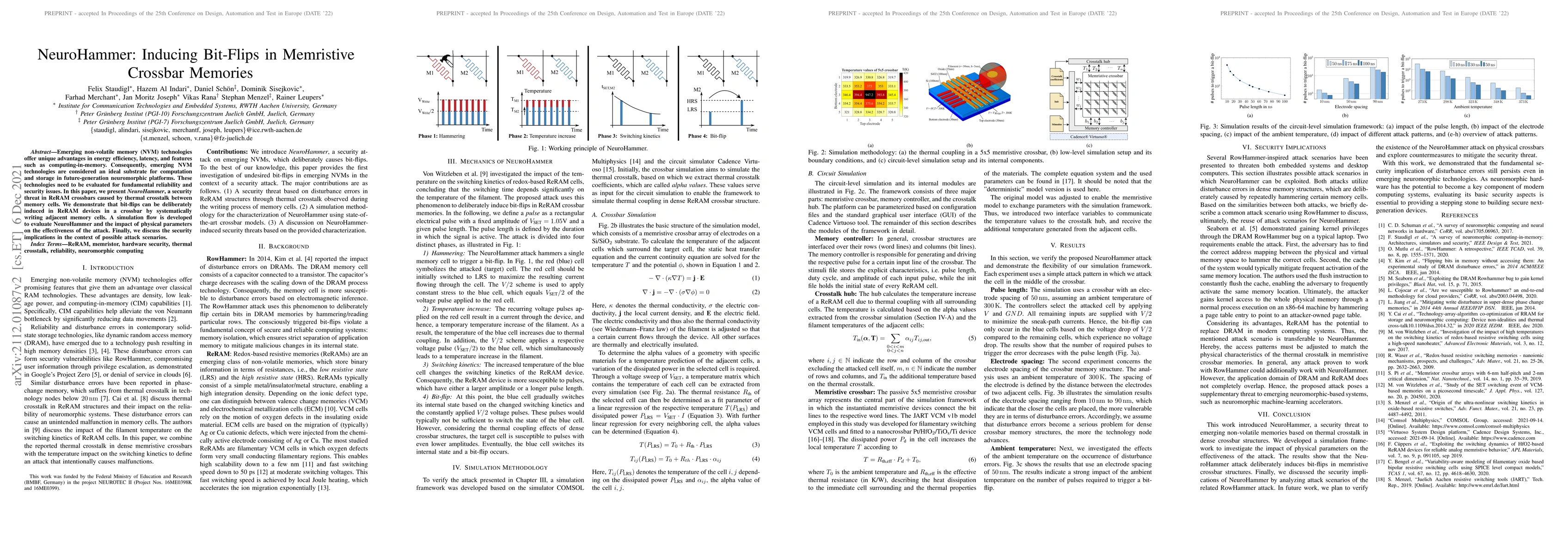 Thumbnail for NeuroHammer: Inducing Bit-Flips in Memristive Crossbar Memories