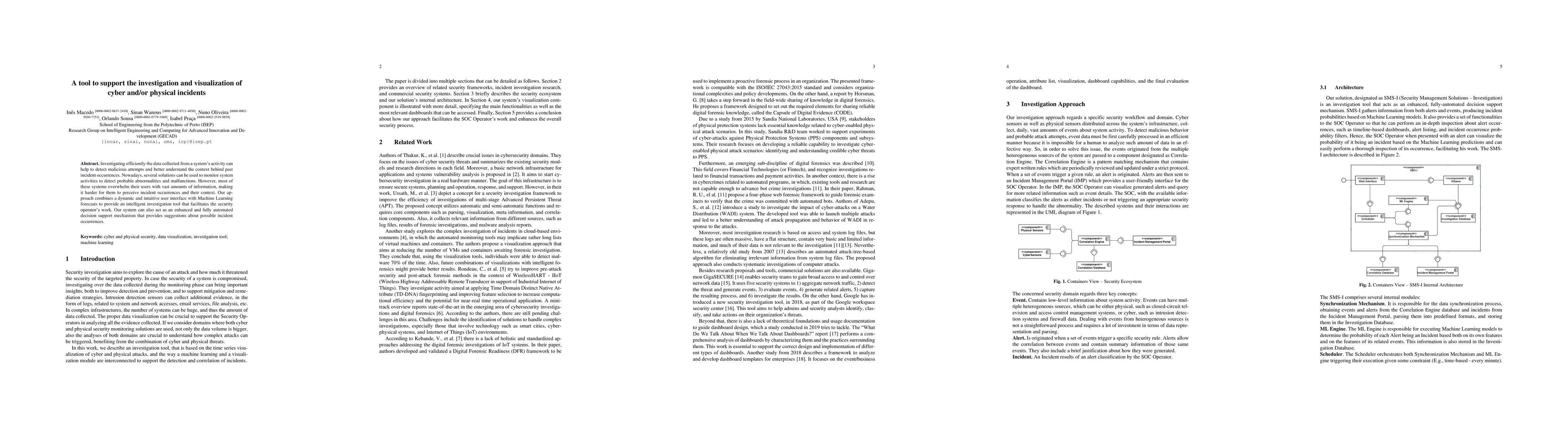 Thumbnail for A tool to support the investigation and visualization of cyber and/or
  physical incidents