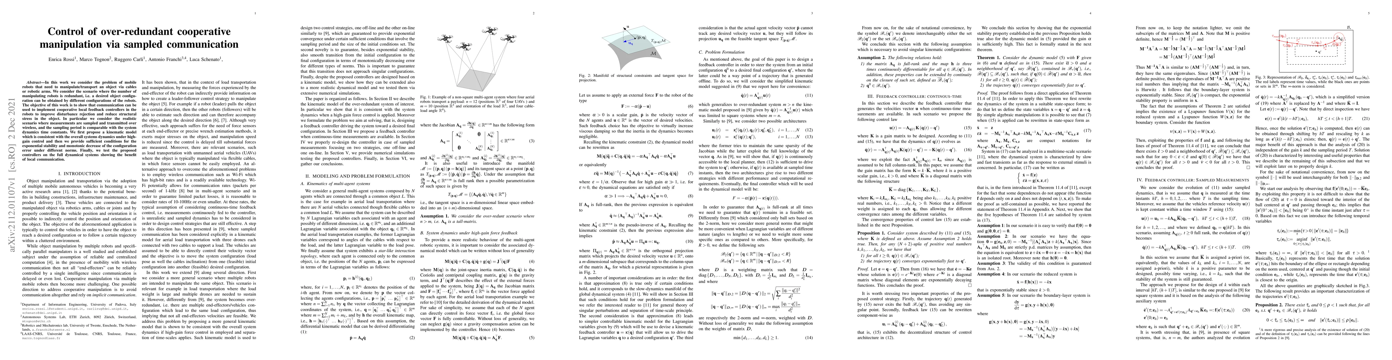 Thumbnail for Control of over-redundant cooperative manipulation via sampled
  communication