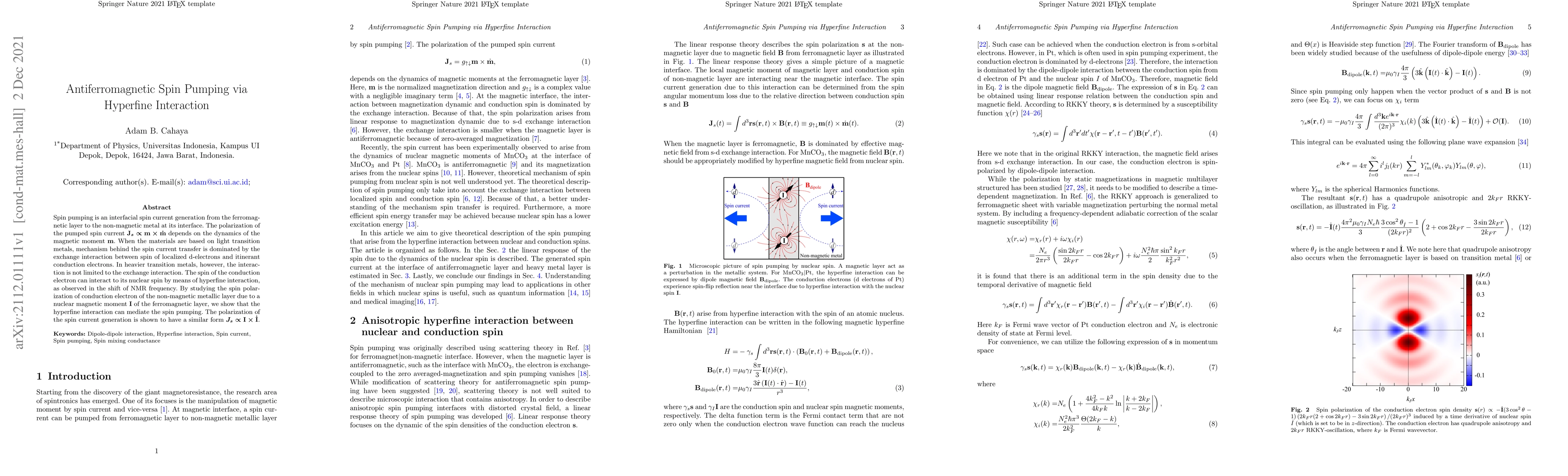 Thumbnail for Antiferromagnetic spin pumping via hyperfine interaction