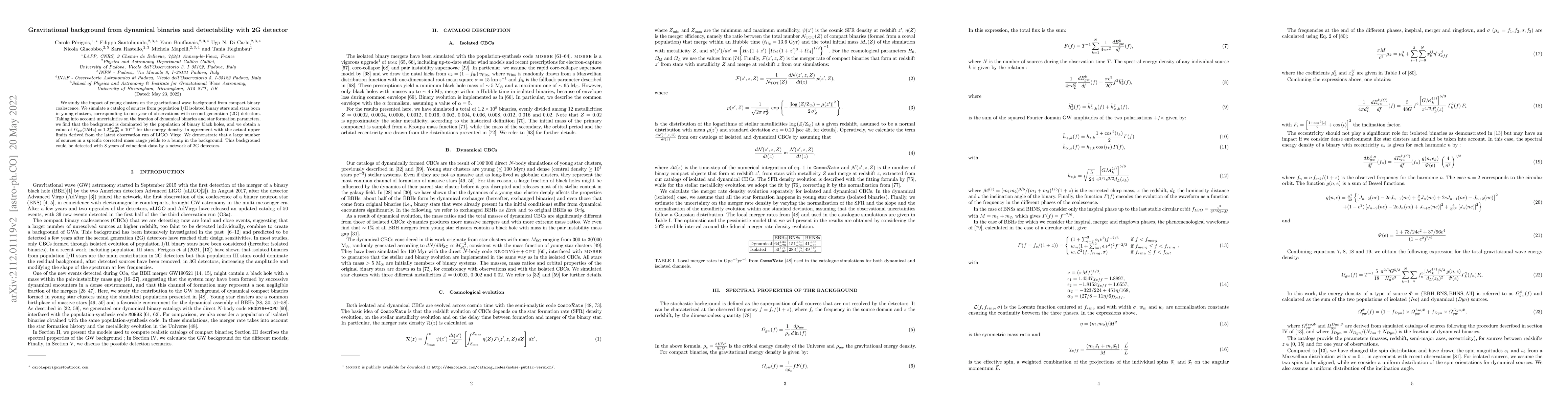 Thumbnail for Gravitational background from dynamical binaries and detectability with
  2G detectors