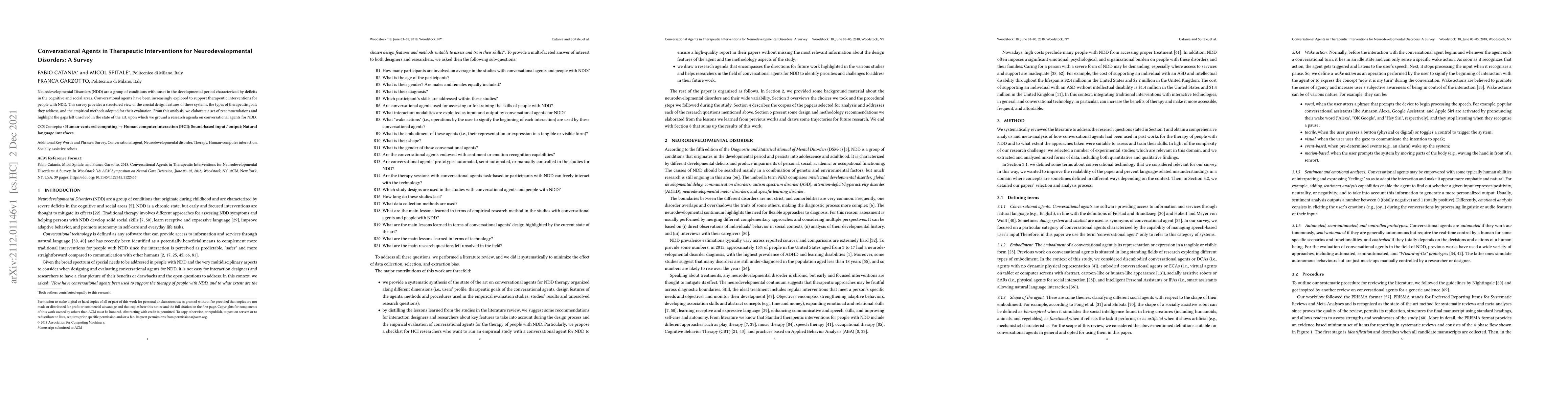 Thumbnail for Conversational Agents in Therapeutic Interventions for
  Neurodevelopmental Disorders: A Survey