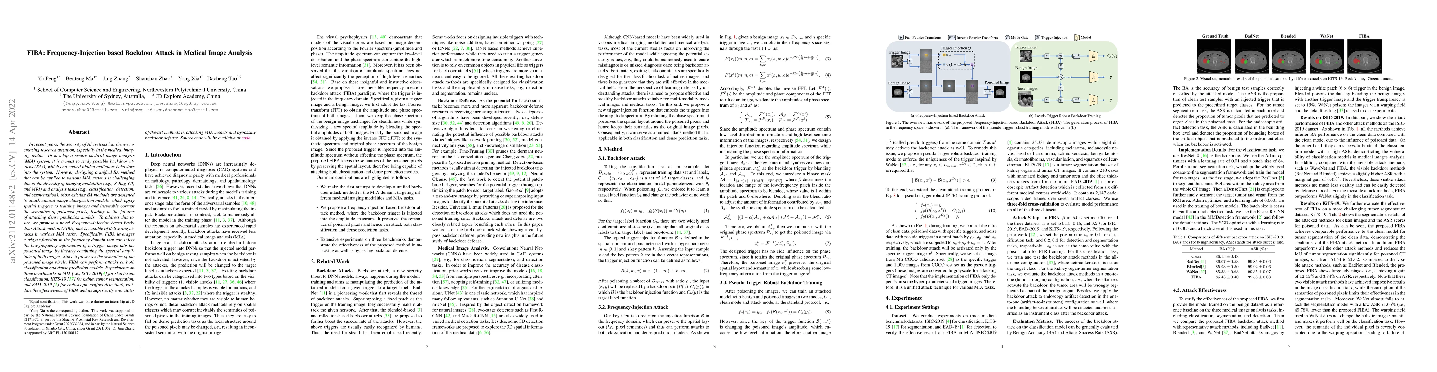 Thumbnail for FIBA: Frequency-Injection based Backdoor Attack in Medical Image
  Analysis
