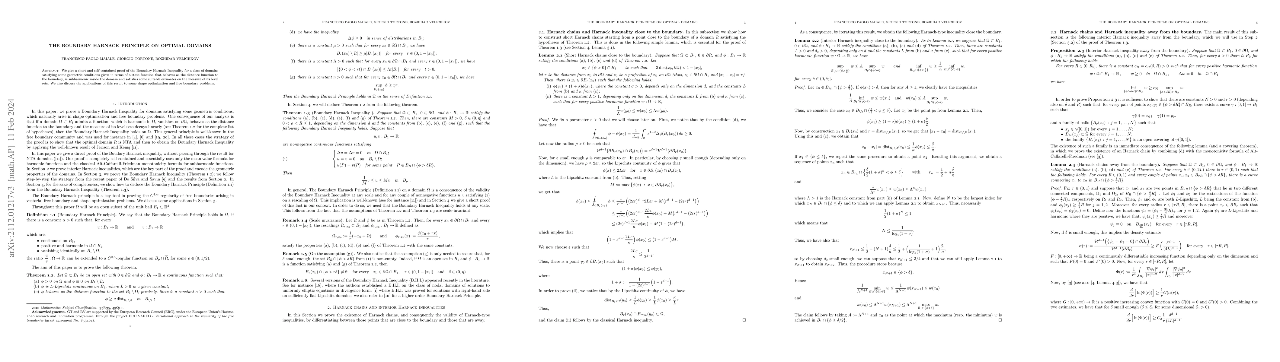 Thumbnail for The boundary Harnack principle on optimal domains