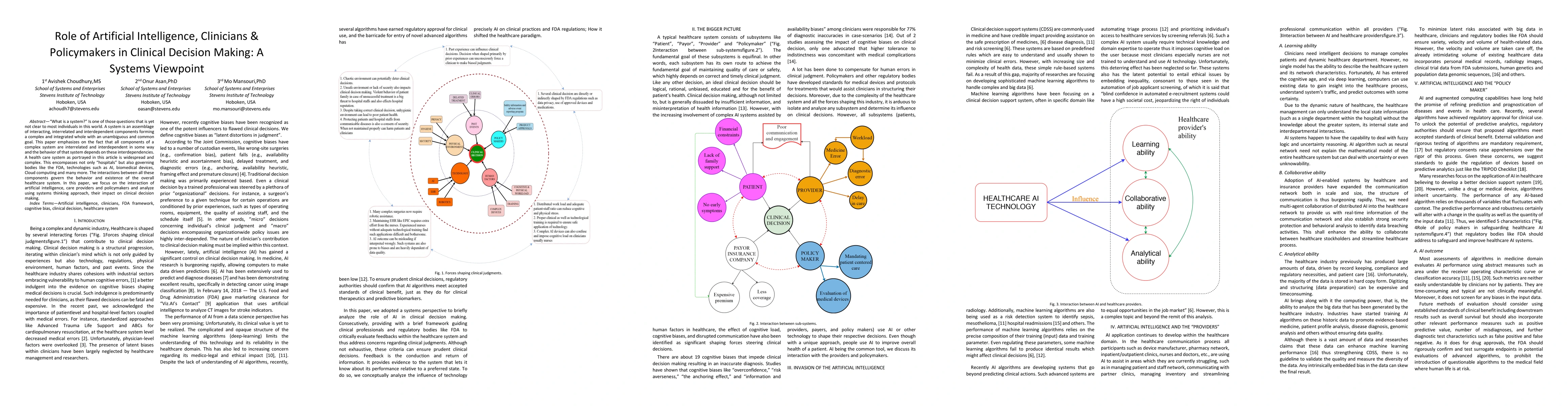 Thumbnail for Role of Artificial Intelligence, Clinicians & Policymakers in Clinical
  Decision Making: A Systems Viewpoint
