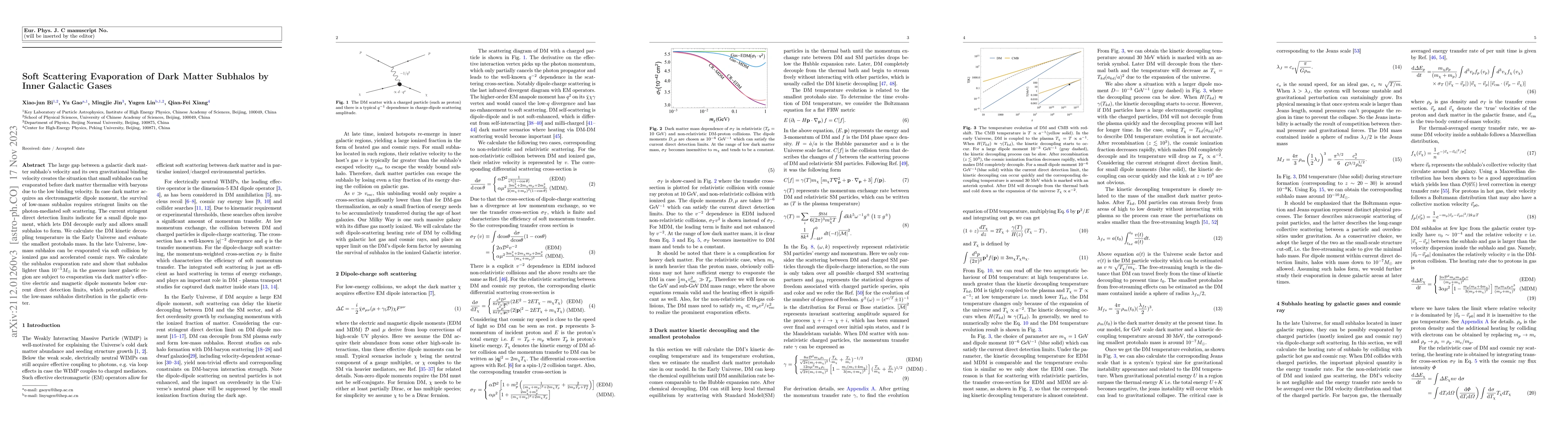 Thumbnail for Soft Scattering Evaporation of Dark Matter Subhalos by Inner Galactic
  Gases
