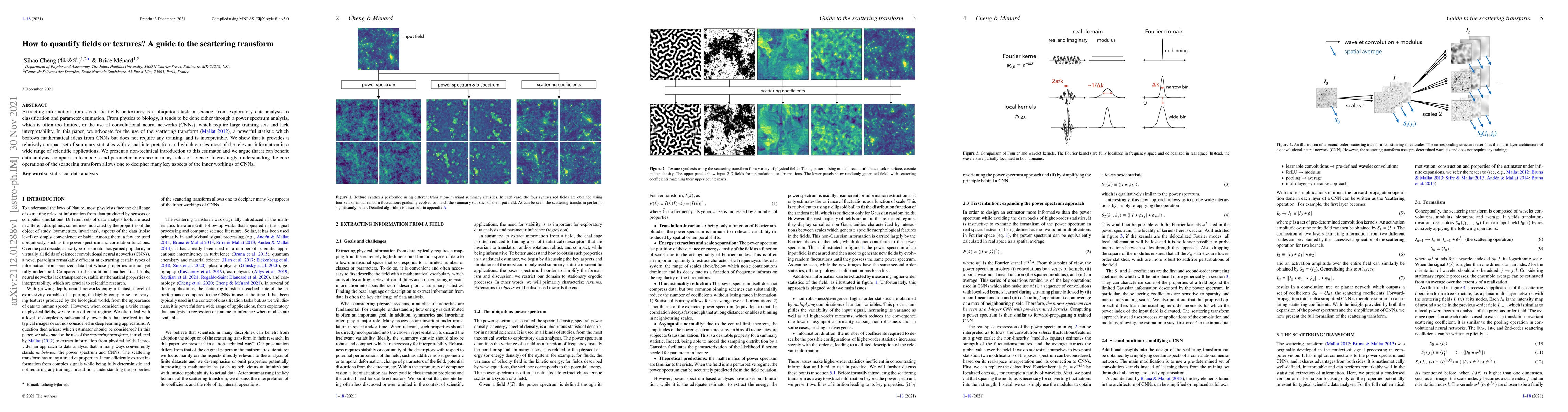 Thumbnail for How to quantify fields or textures? A guide to the scattering transform