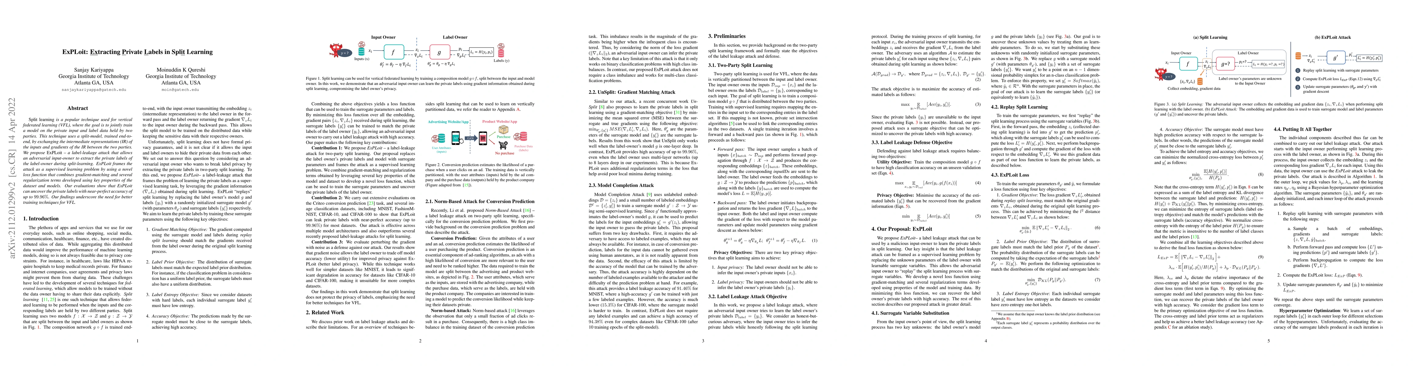 Thumbnail for ExPLoit: Extracting Private Labels in Split Learning