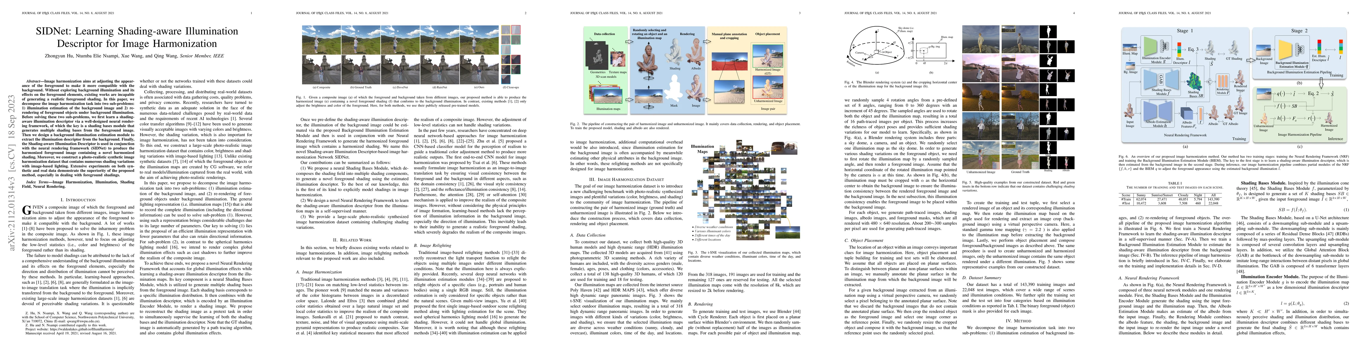 Thumbnail for SIDNet: Learning Shading-aware Illumination Descriptor for Image
  Harmonization