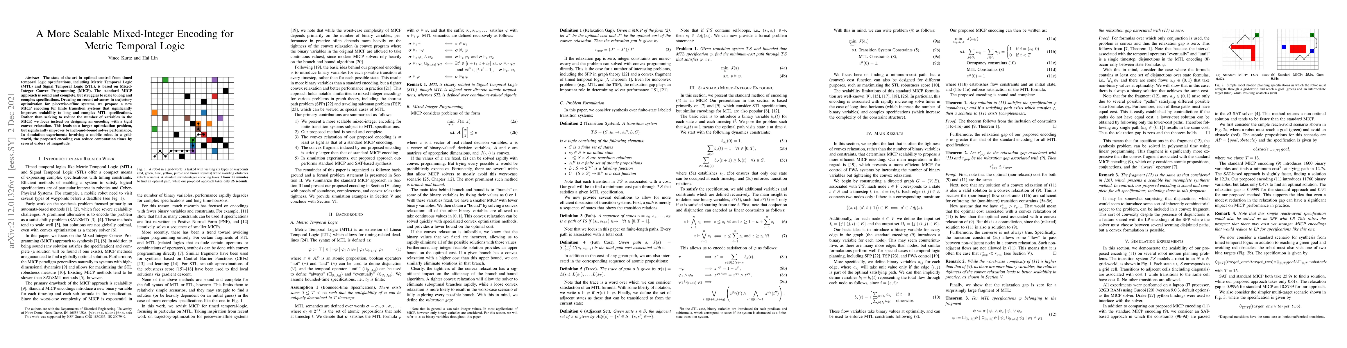 Thumbnail for A More Scalable Mixed-Integer Encoding for Metric Temporal Logic