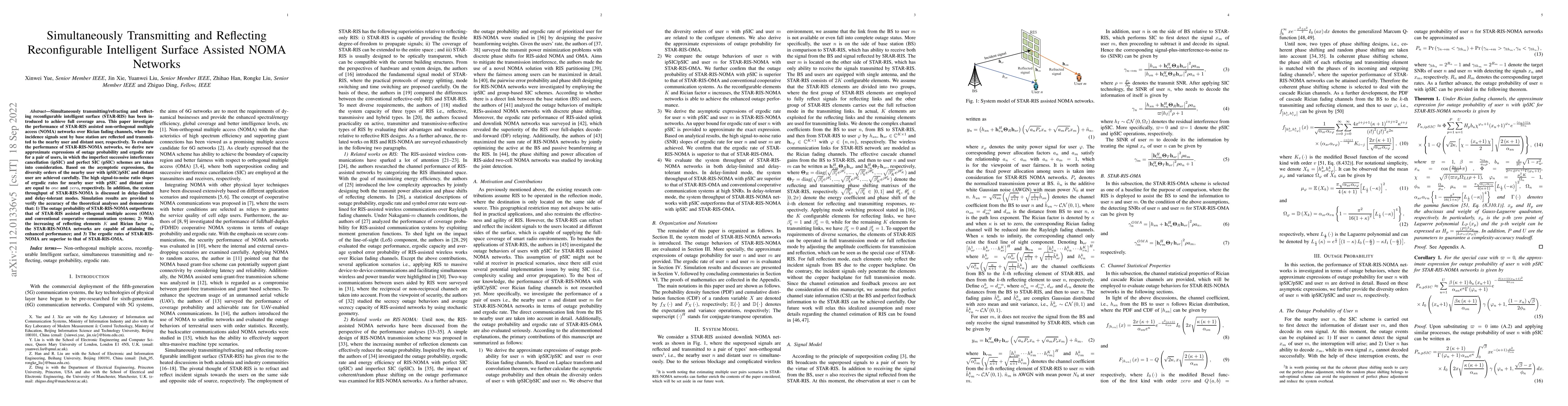 Thumbnail for Simultaneously Transmitting and Reflecting Reconfigurable Intelligent
  Surface Assisted NOMA Networks