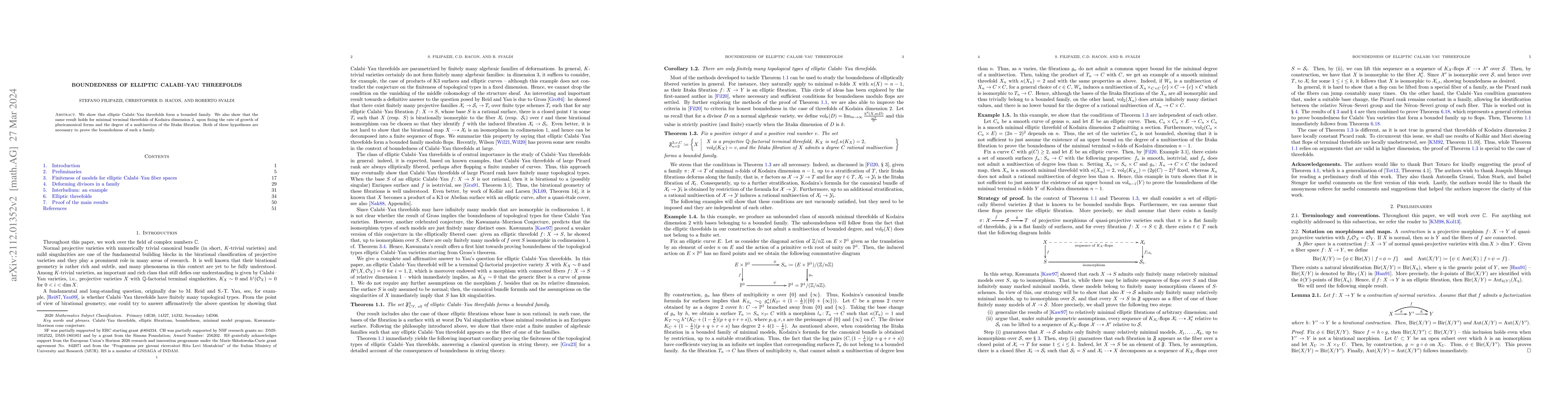 Thumbnail for Boundedness of elliptic Calabi-Yau threefolds