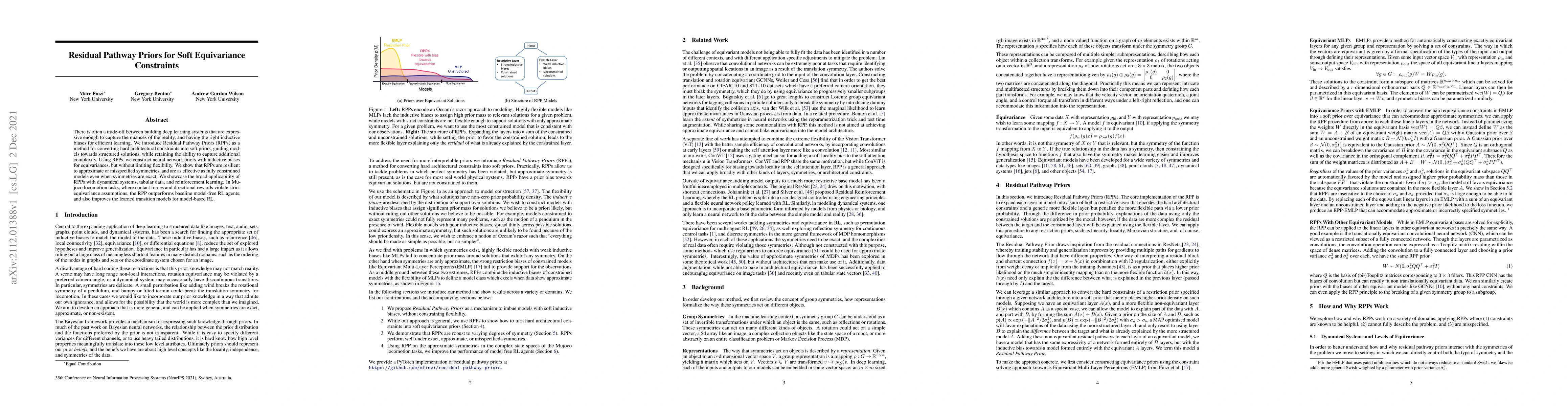 Thumbnail for Residual Pathway Priors for Soft Equivariance Constraints