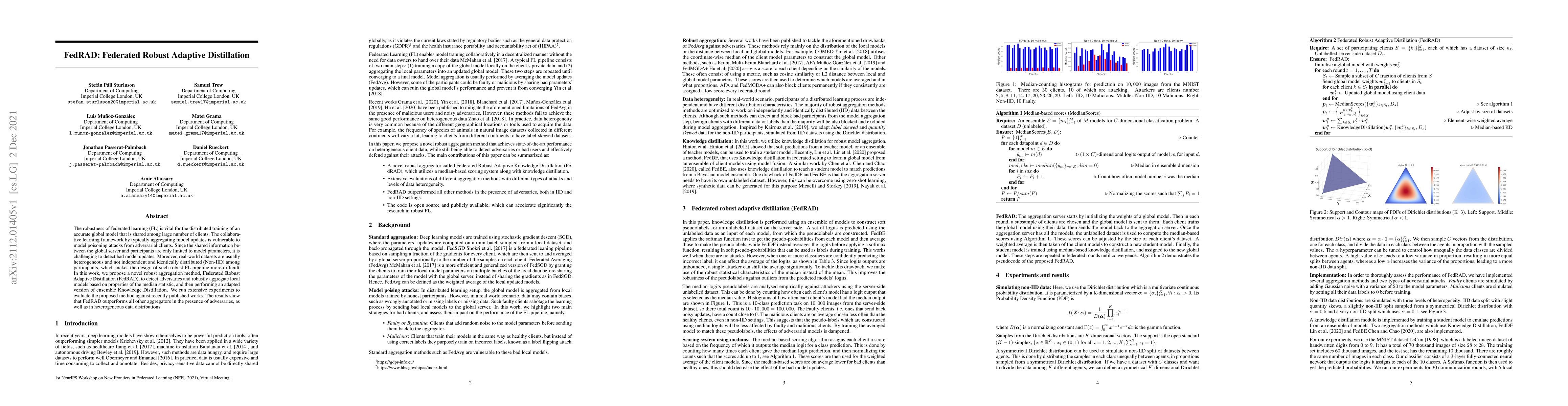 Thumbnail for FedRAD: Federated Robust Adaptive Distillation