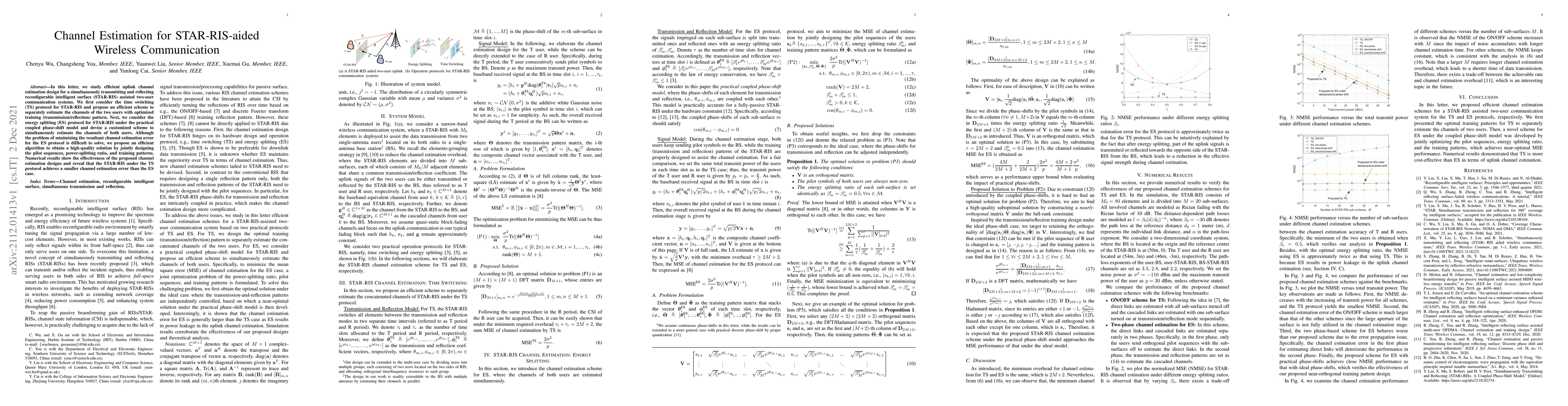 Thumbnail for Channel Estimation for STAR-RIS-aided Wireless Communication