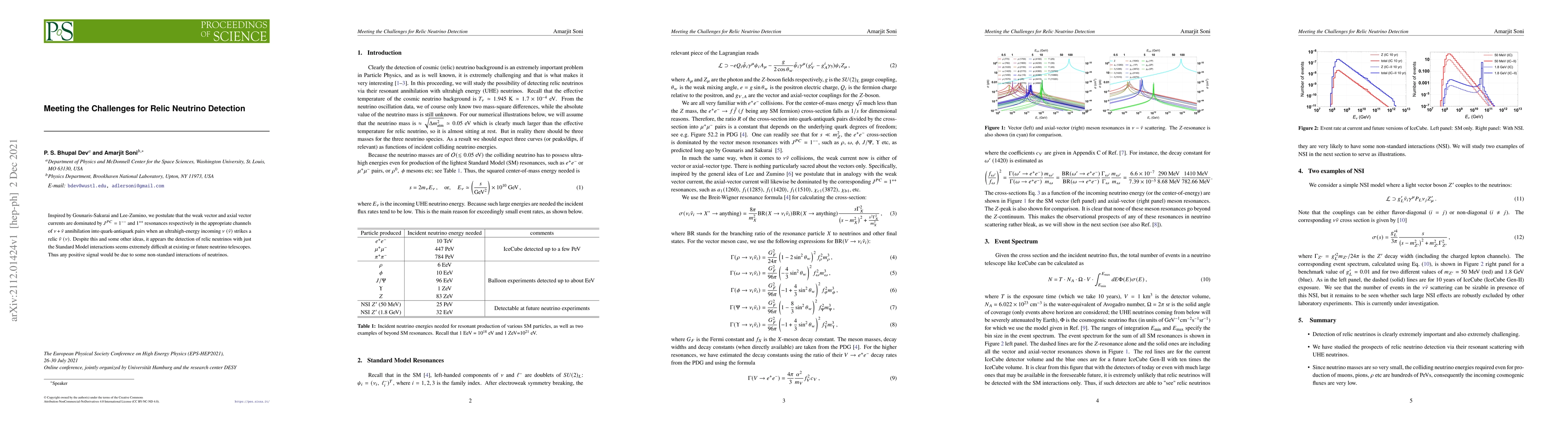Thumbnail for Meeting the Challenges for Relic Neutrino Detection