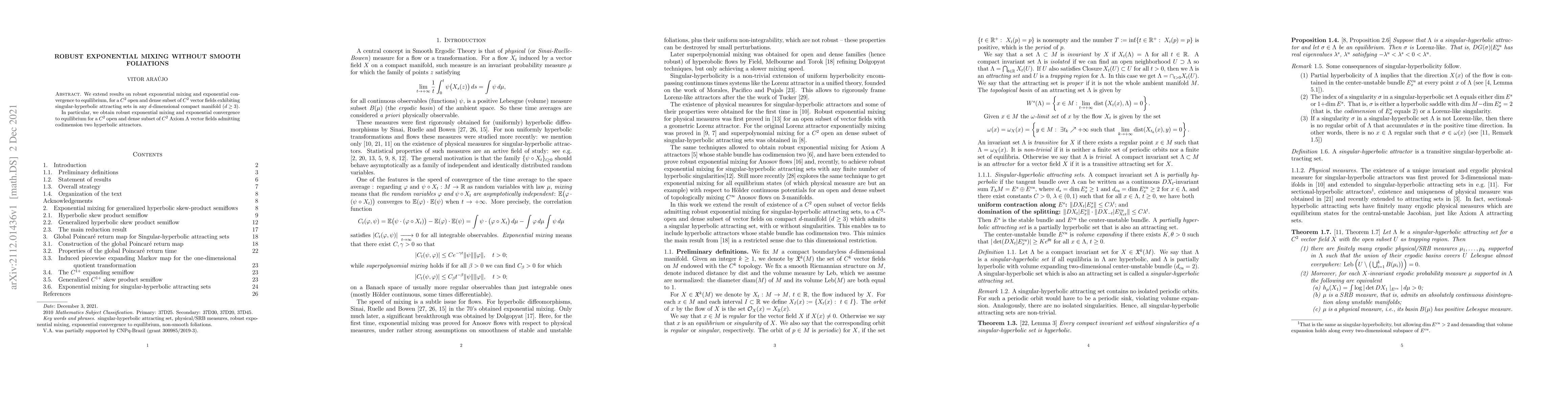 Thumbnail for Denseness of robust exponential mixing for singular-hyperbolic
  attracting sets