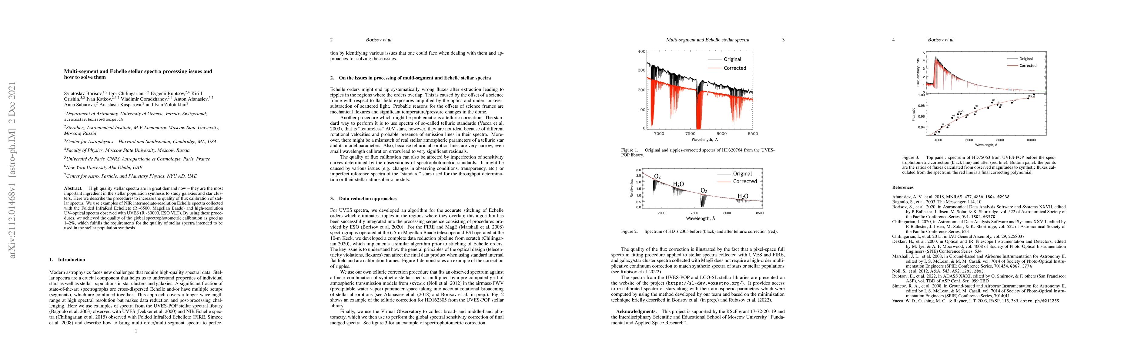Thumbnail for Multi-segment and Echelle stellar spectra processing issues and how to
  solve them