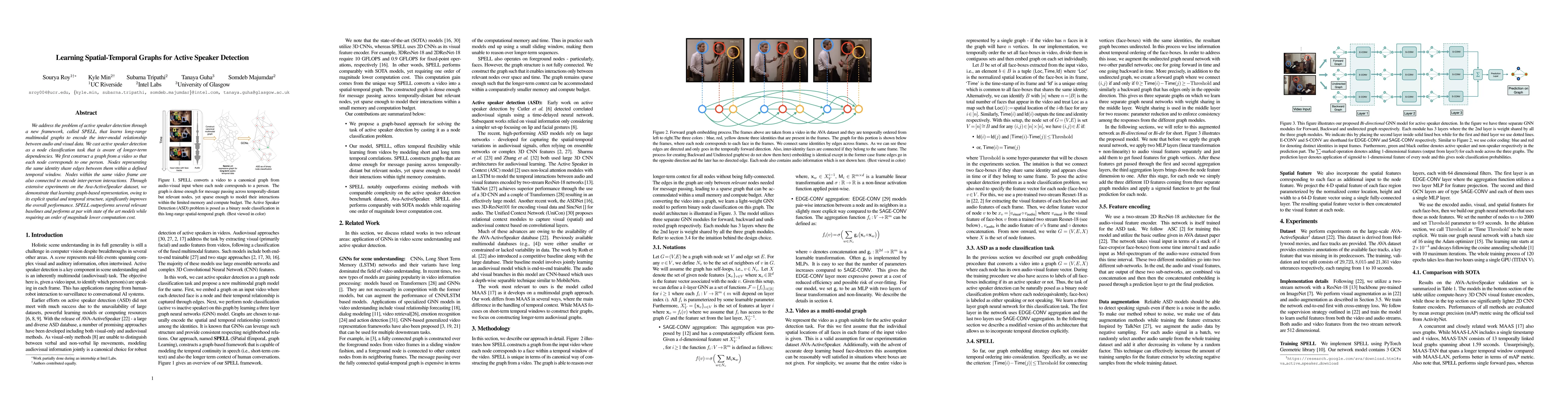 Thumbnail for Learning Spatial-Temporal Graphs for Active Speaker Detection