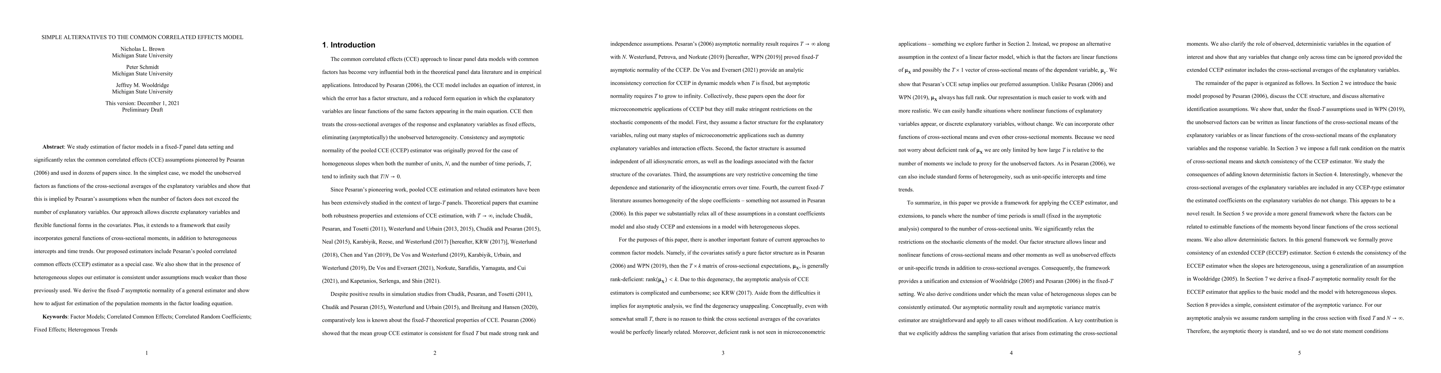 Thumbnail for Simple Alternatives to the Common Correlated Effects Model
