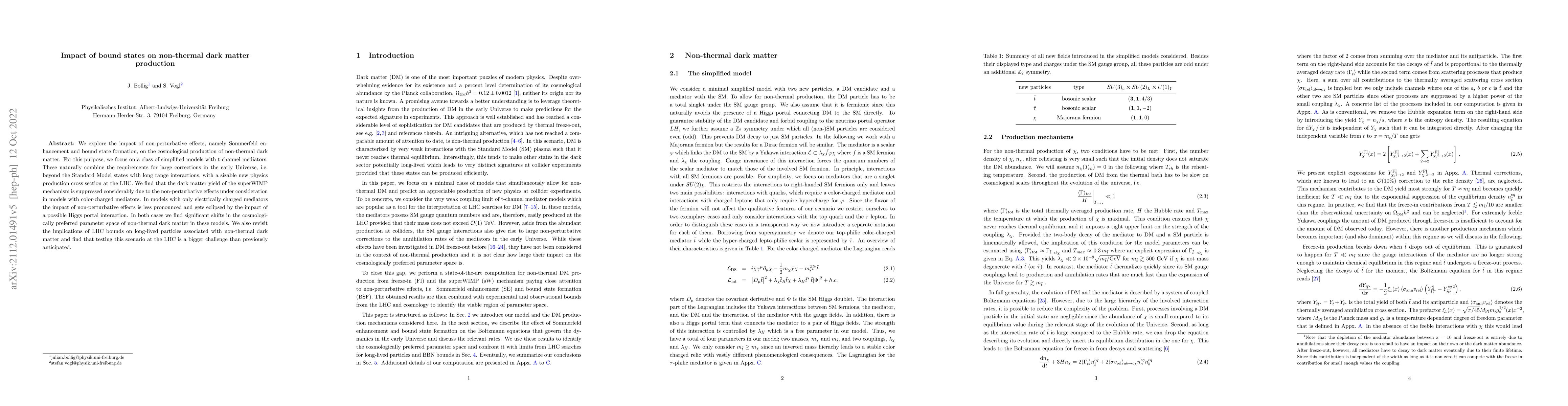 Thumbnail for Impact of bound states on non-thermal dark matter production