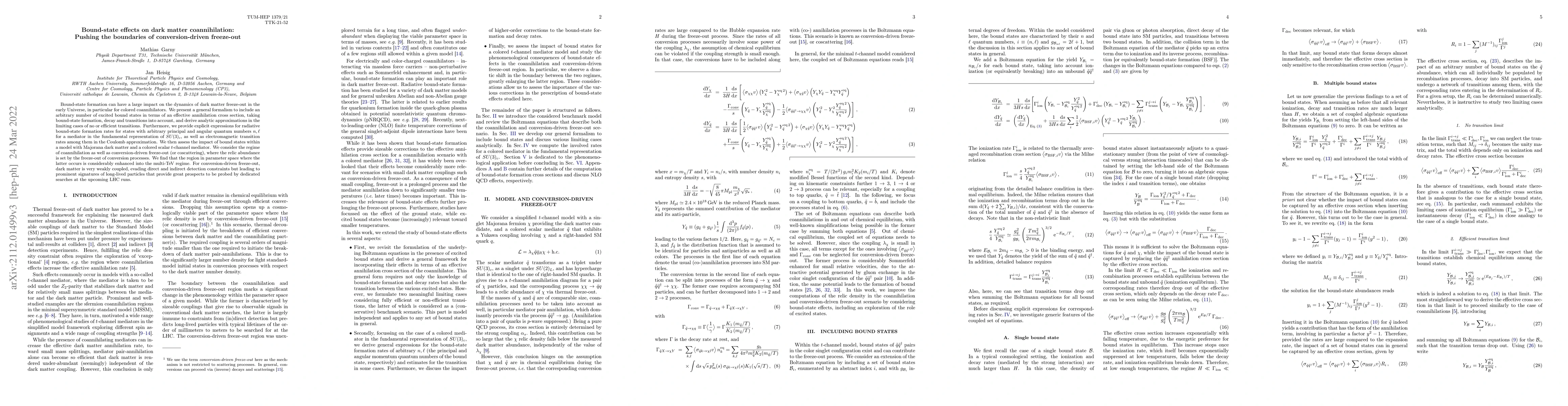 Thumbnail for Bound-state effects on dark matter coannihilation: Pushing the
  boundaries of conversion-driven freeze-out