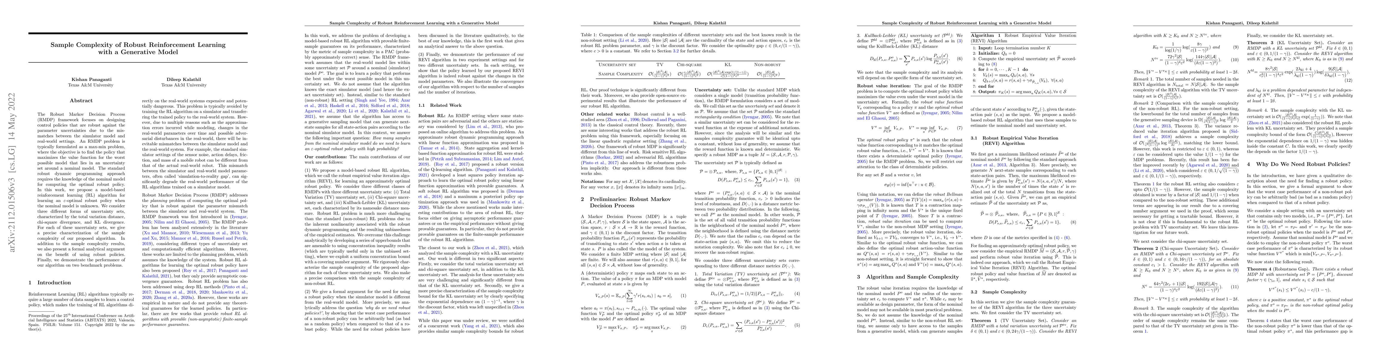Thumbnail for Sample Complexity of Robust Reinforcement Learning with a Generative
  Model