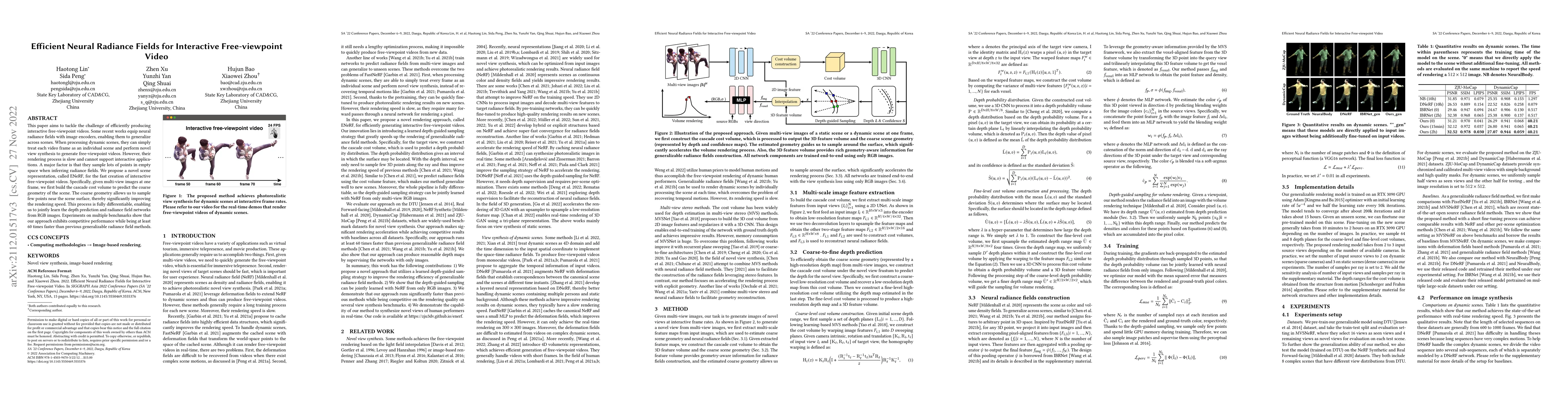 Thumbnail for Efficient Neural Radiance Fields for Interactive Free-viewpoint Video
