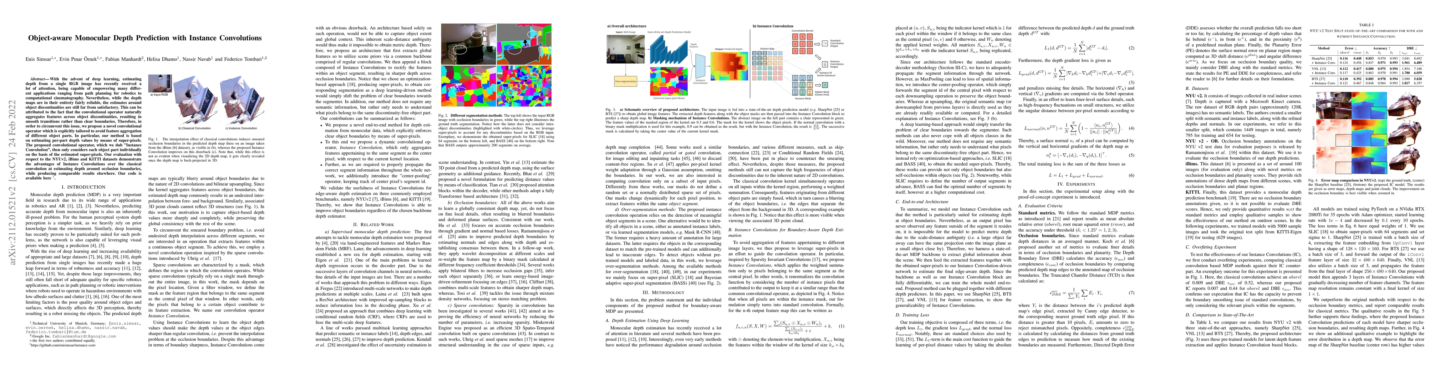 Thumbnail for Object-aware Monocular Depth Prediction with Instance Convolutions
