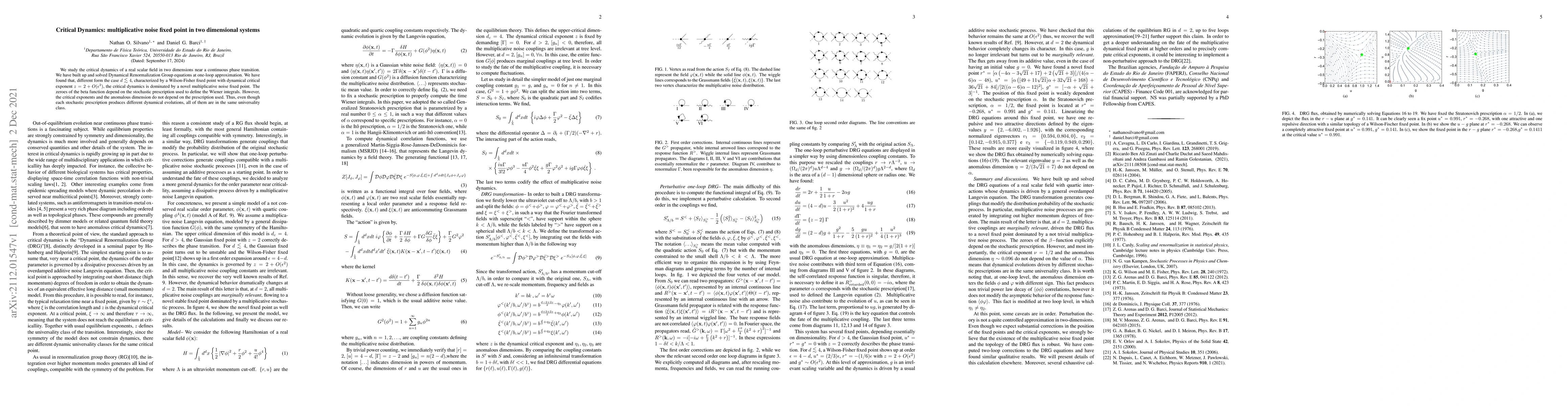 Thumbnail for Critical Dynamics: multiplicative noise fixed point in two dimensional
  systems