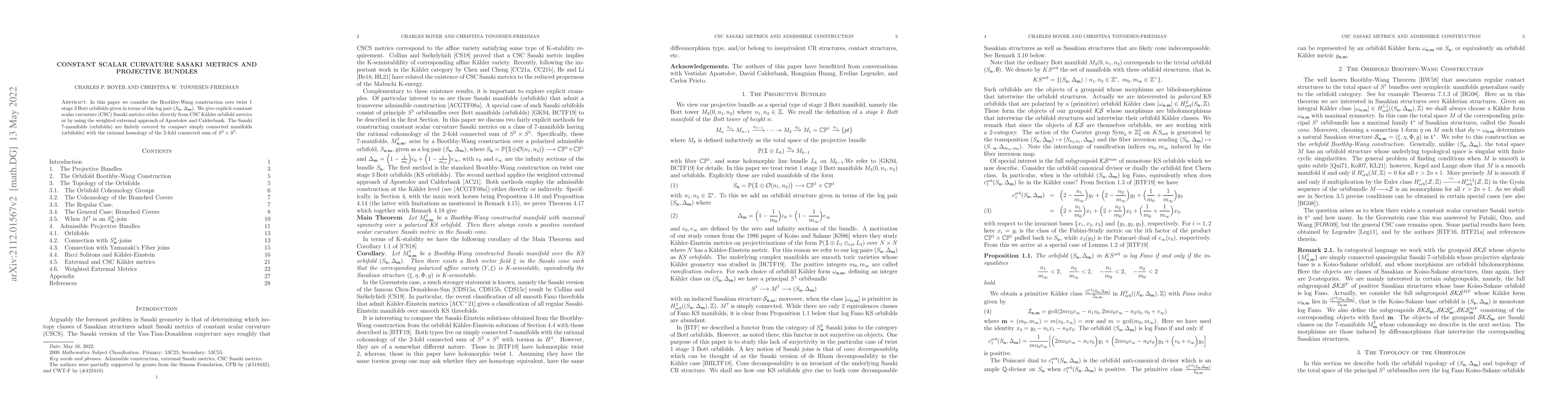 Thumbnail for Constant Scalar Curvature Sasaki Metrics and Projective Bundles