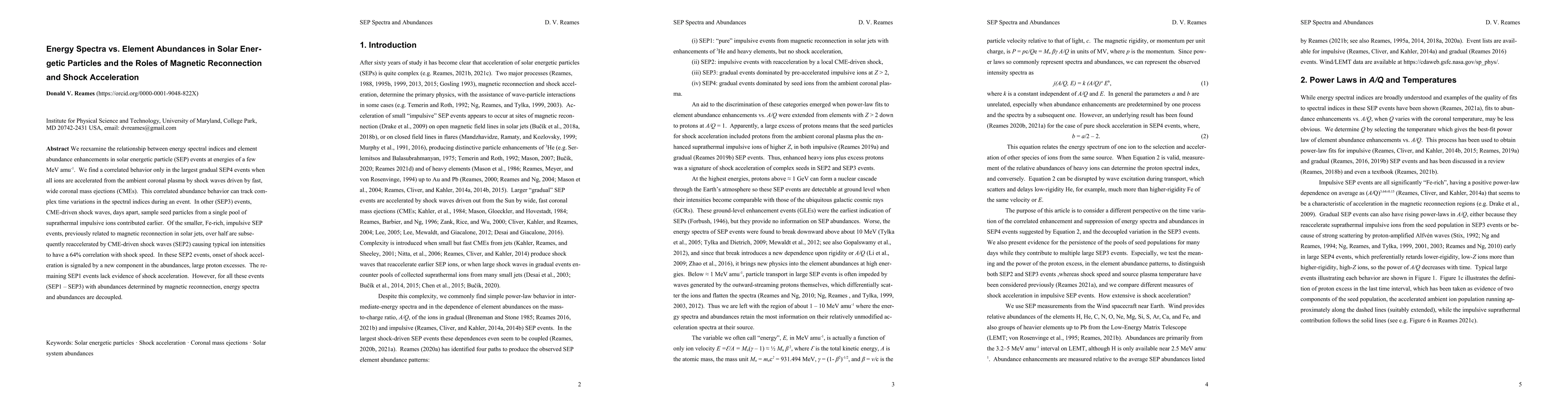 Thumbnail for Energy Spectra vs. Element Abundances in Solar Energetic Particles and
  the Roles of Magnetic Reconnection and Shock Acceleration