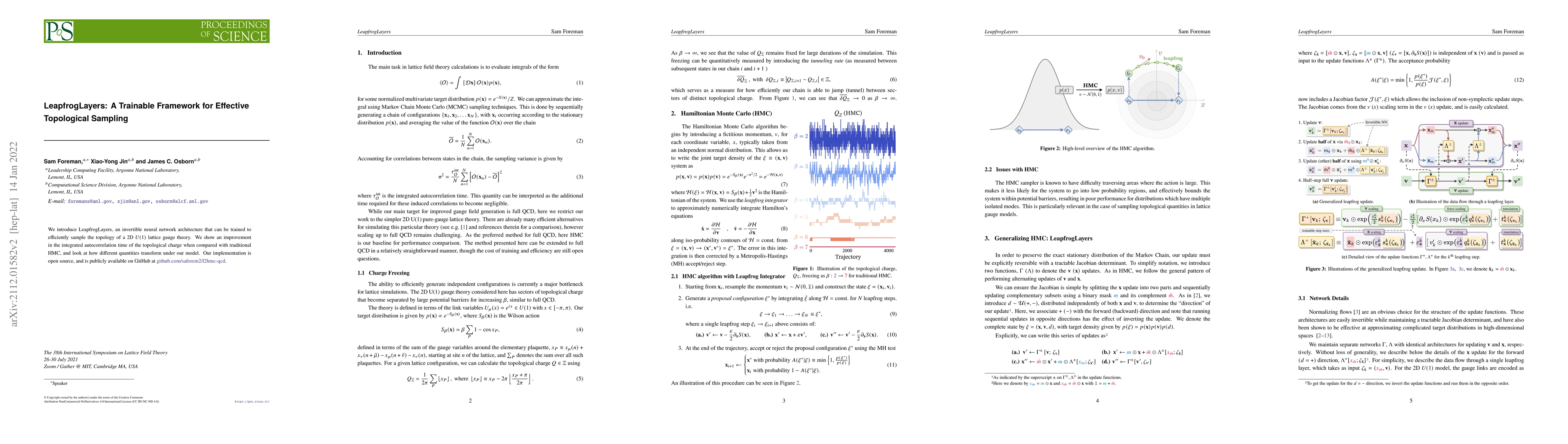 Thumbnail for LeapfrogLayers: A Trainable Framework for Effective Topological Sampling