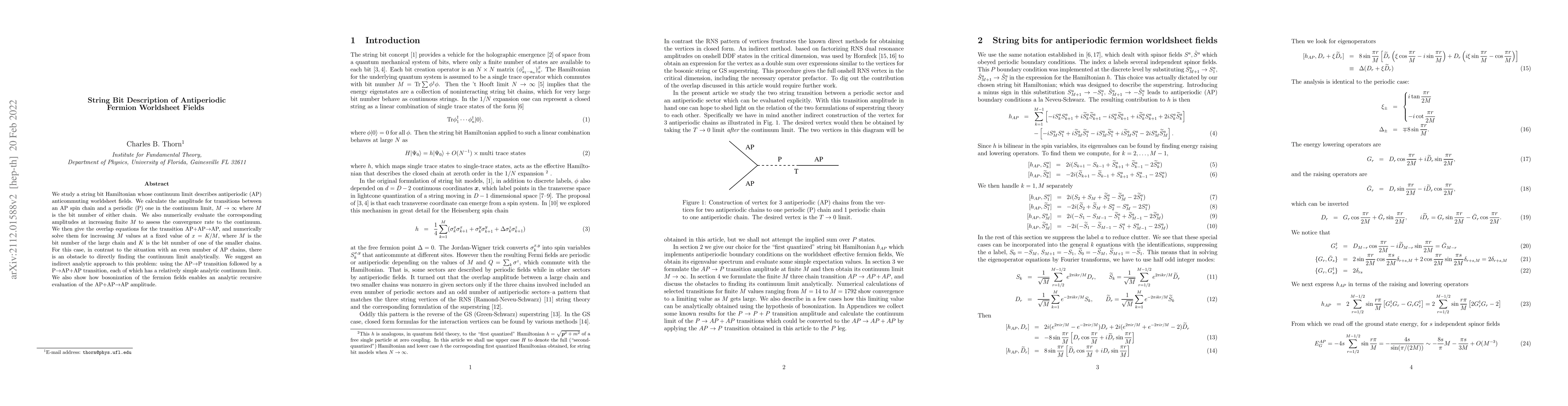Thumbnail for String Bit Description of Antiperiodic Fermion Worldsheet Fields