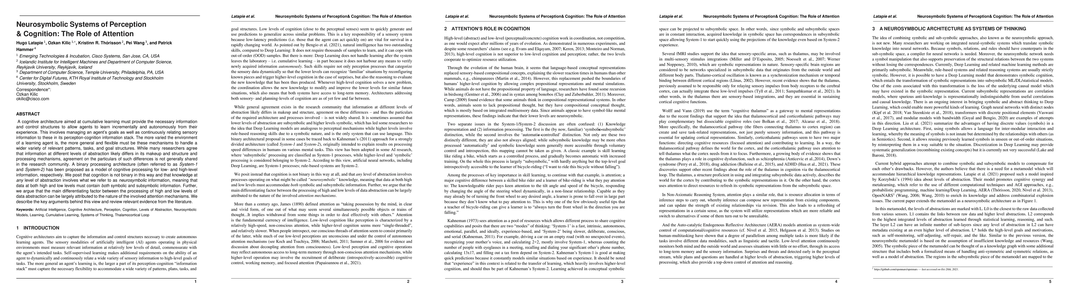 Thumbnail for Neurosymbolic Systems of Perception & Cognition: The Role of Attention