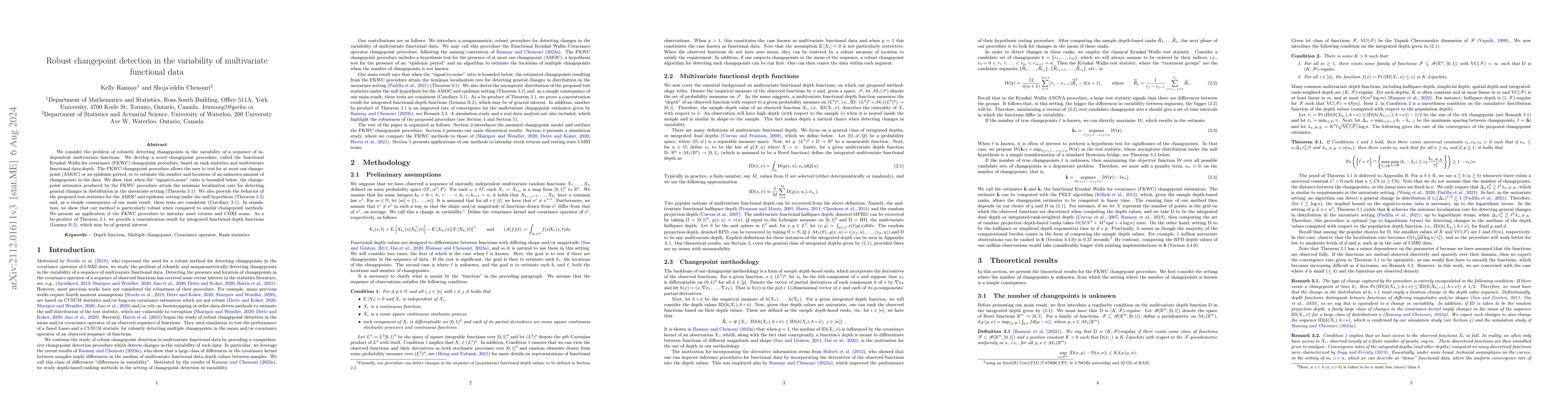 Thumbnail for Robust changepoint detection in the variability of multivariate
  functional data